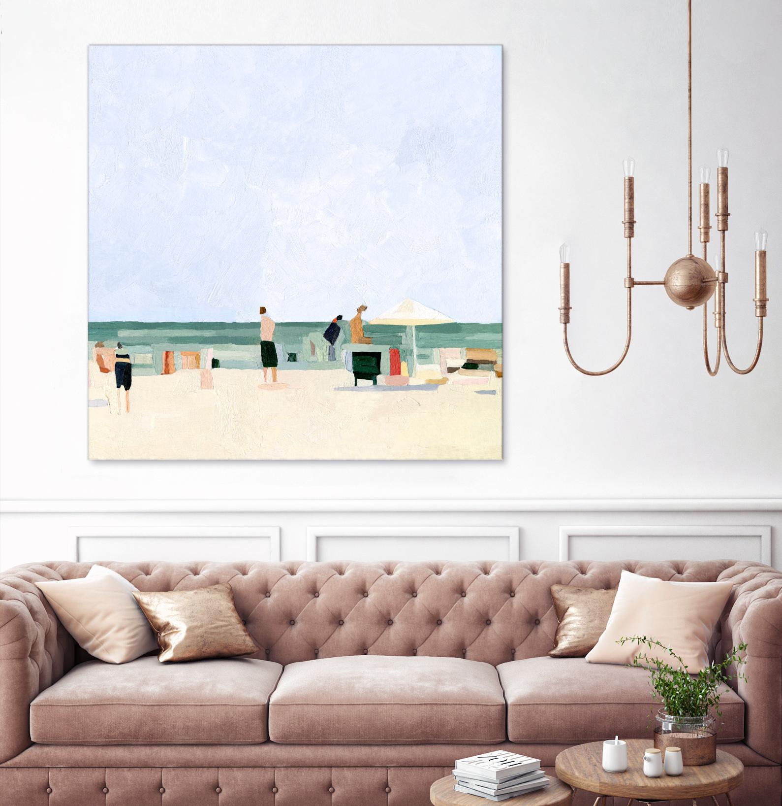 Family Vacation I by Emma Scarvey on GIANT ART - pink coastal & tropical abstract