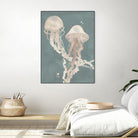 Jellyfish Dance I by Grace Popp on GIANT ART - pink coastal & tropical abstract
