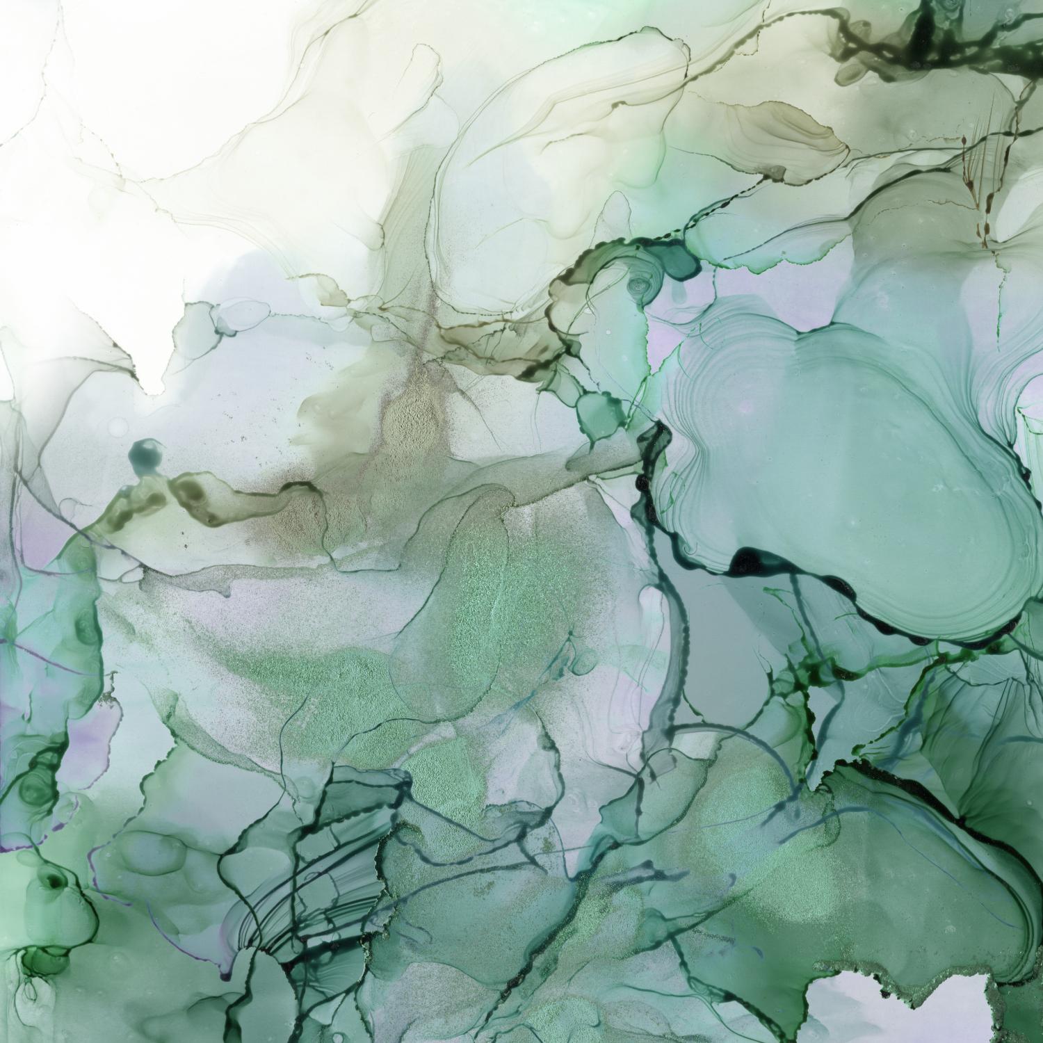 Emerald Cavern I by Jennifer Goldberger on GIANT ART - green abstract abstract