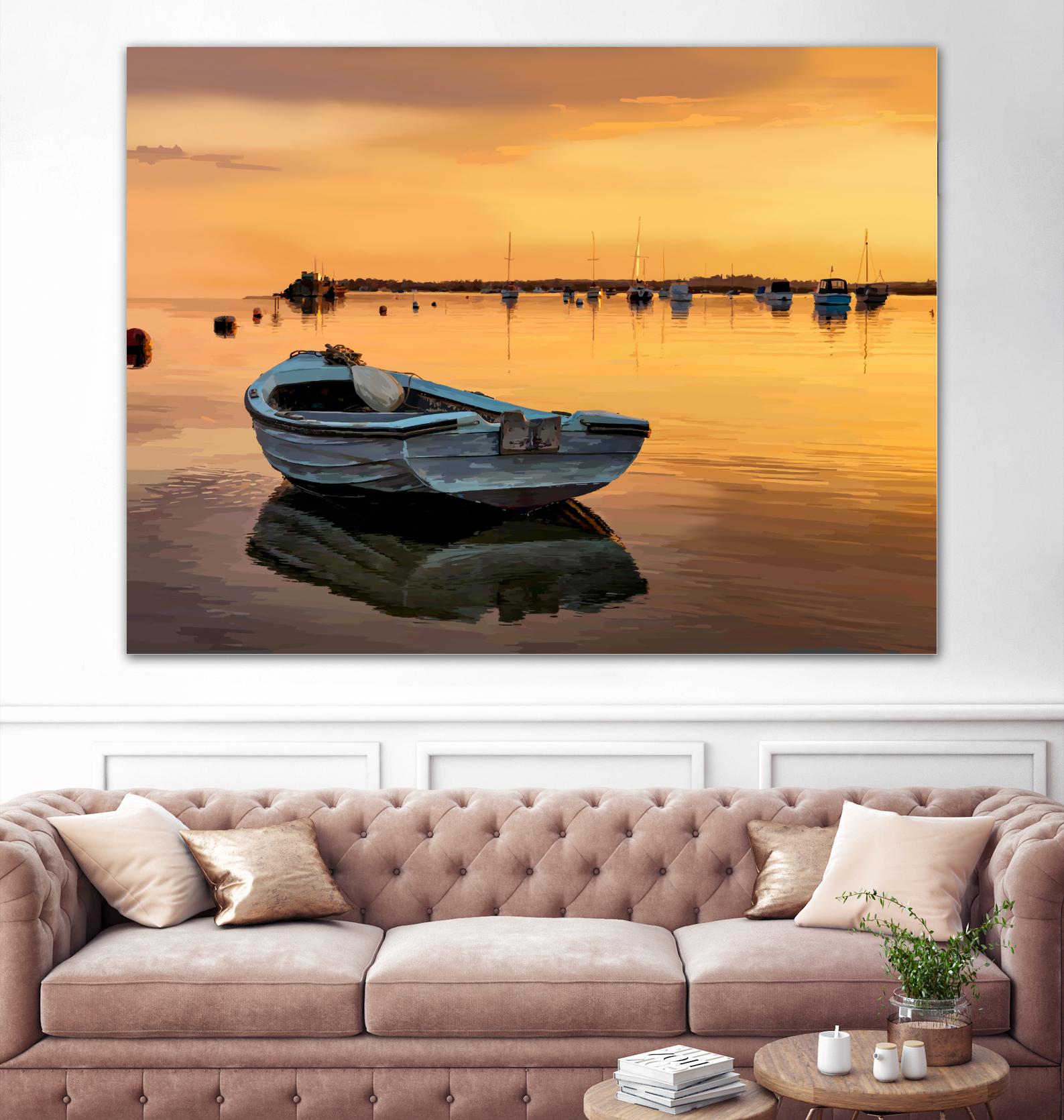 In the Golden Light III by Emily Kalina on GIANT ART - orange coastal & tropical horizon