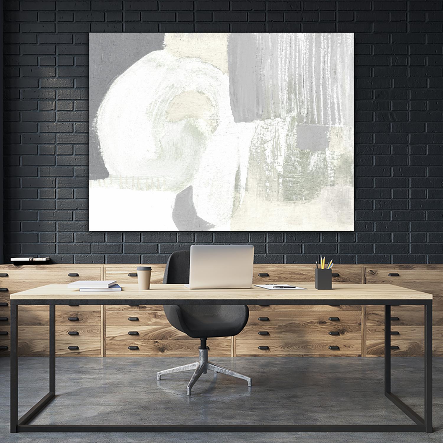 Neutral Curves I by Jennifer Goldberger on GIANT ART - grey  abstract abstract 
