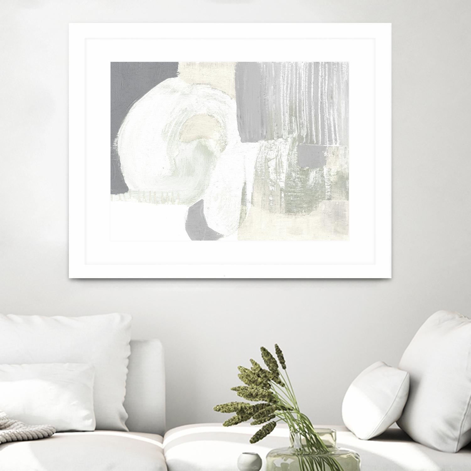 Neutral Curves I by Jennifer Goldberger on GIANT ART - grey  abstract abstract 