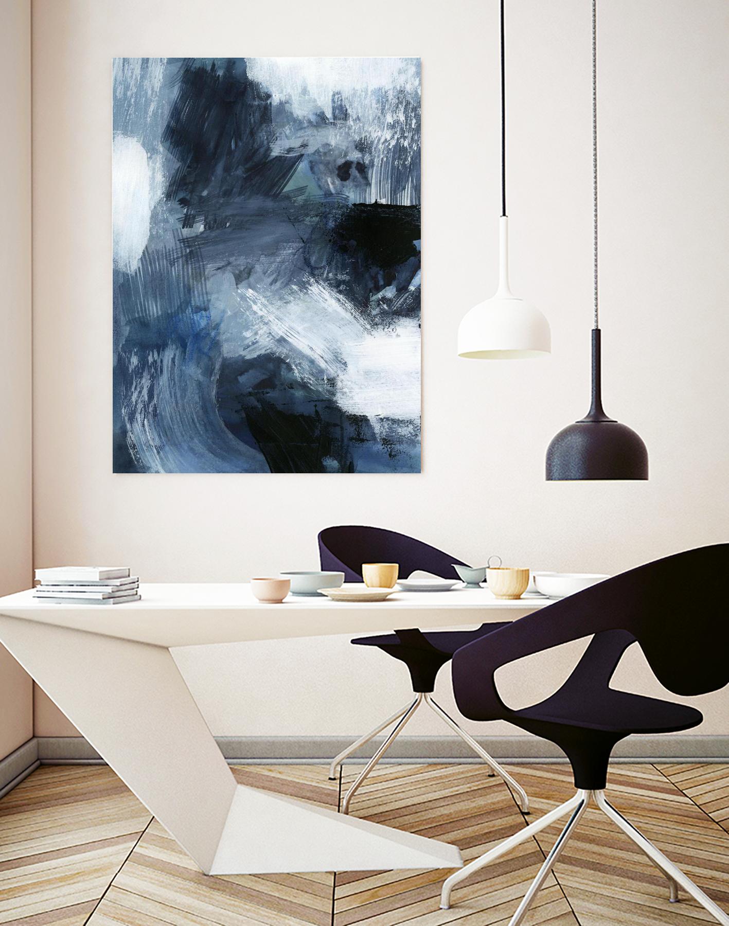 Composition in Blue III by Victoria Barnes on GIANT ART - blue abstract abstract