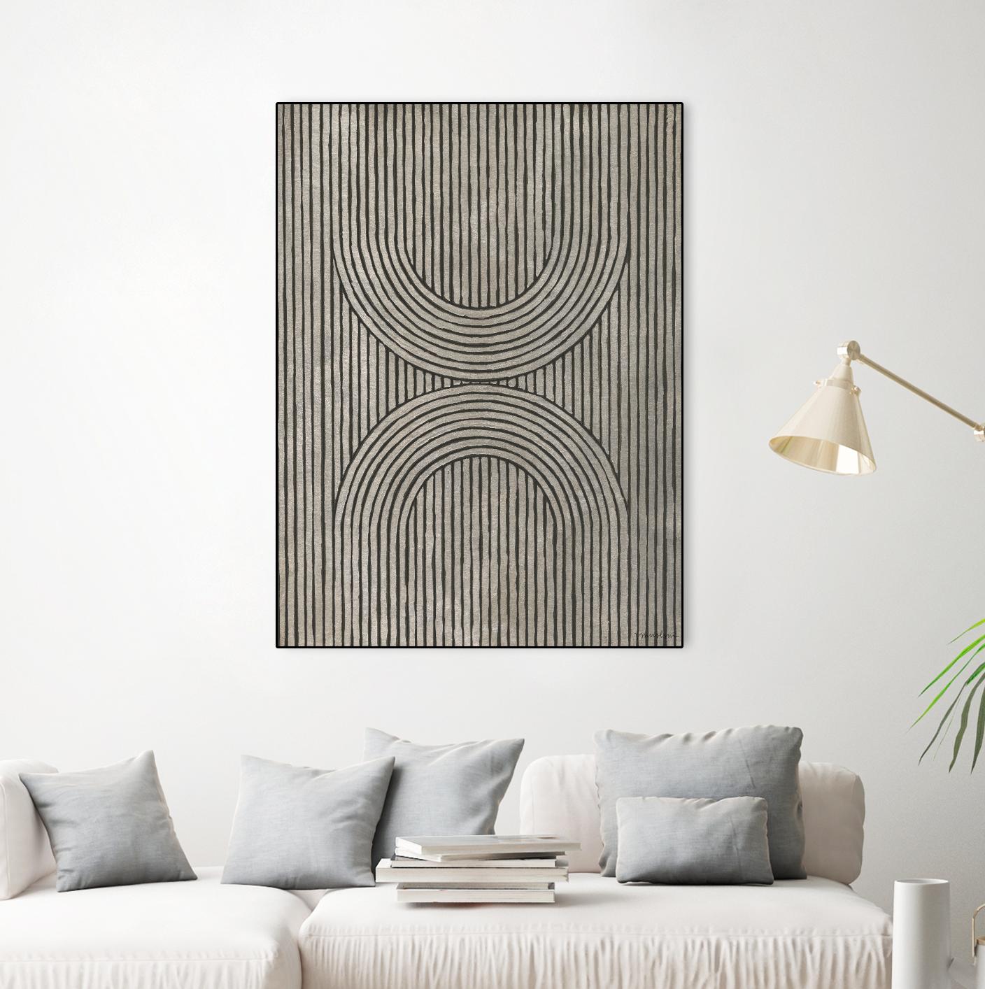 Cedar Grooves II by Vanna Lam on GIANT ART - black  abstract