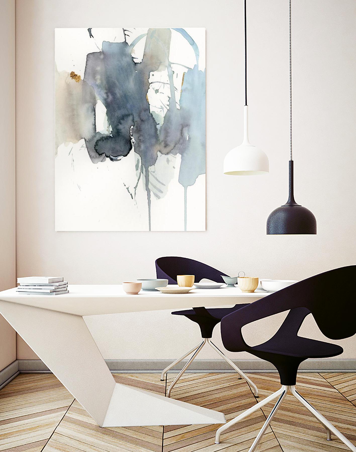 Indigo Splatter II by Victoria Barnes on GIANT ART - gold abstract abstract
