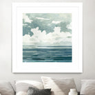 Textured Blue Seascape II by Emma Caroline on GIANT ART - beige landscapes & seascapes abstract