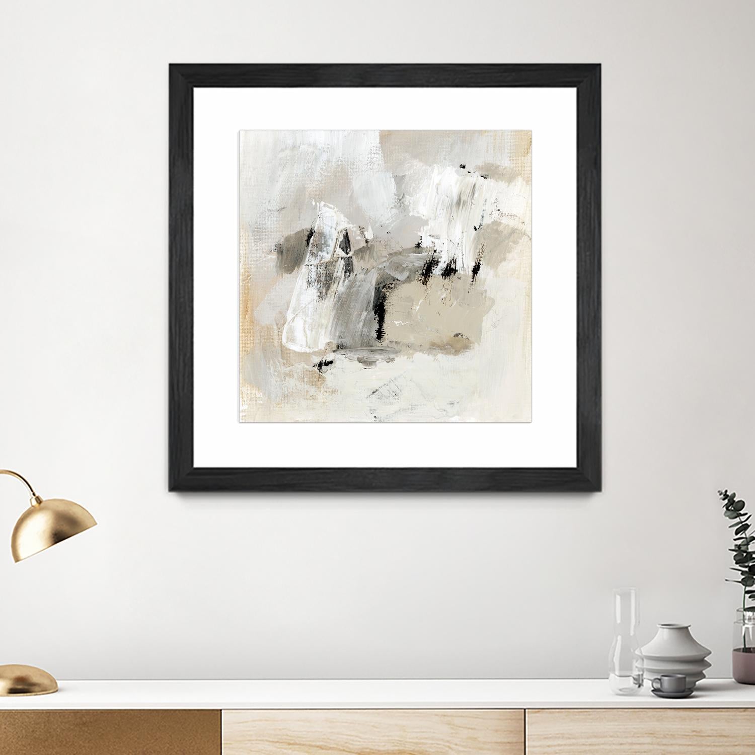 Neutral Brushstrokes II by Victoria Barnes on GIANT ART - beige abstract abstract