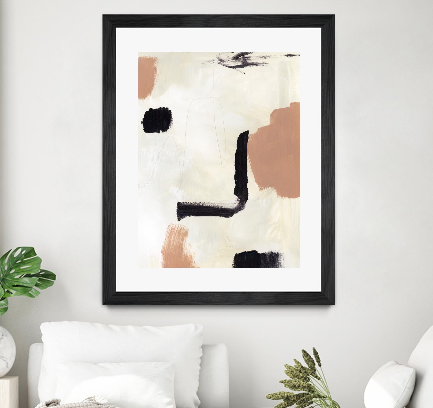 Dialogue I by Victoria Barnes on GIANT ART - beige abstract abstract 