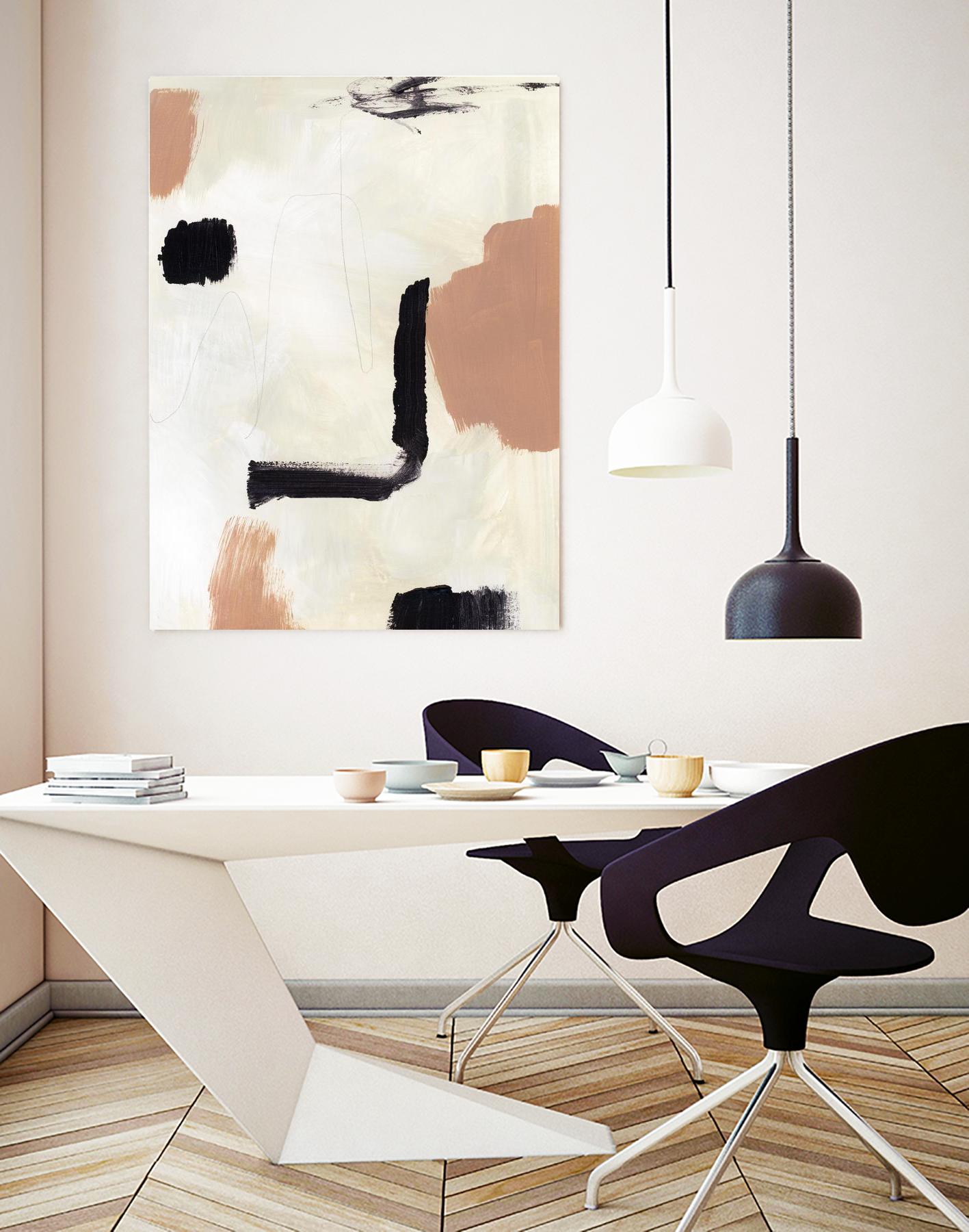Dialogue I by Victoria Barnes on GIANT ART - beige abstract abstract 