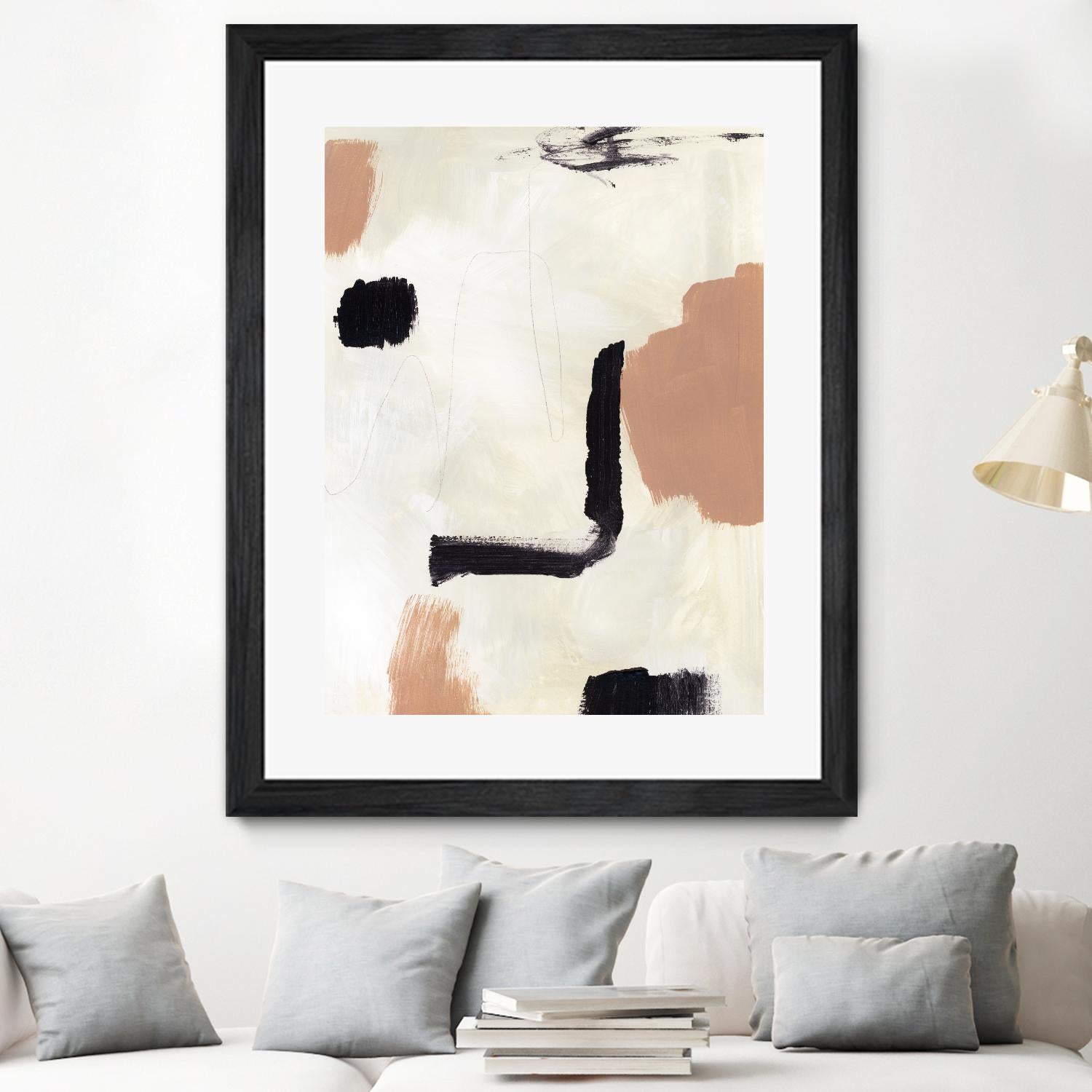 Dialogue I by Victoria Barnes on GIANT ART - beige abstract abstract 