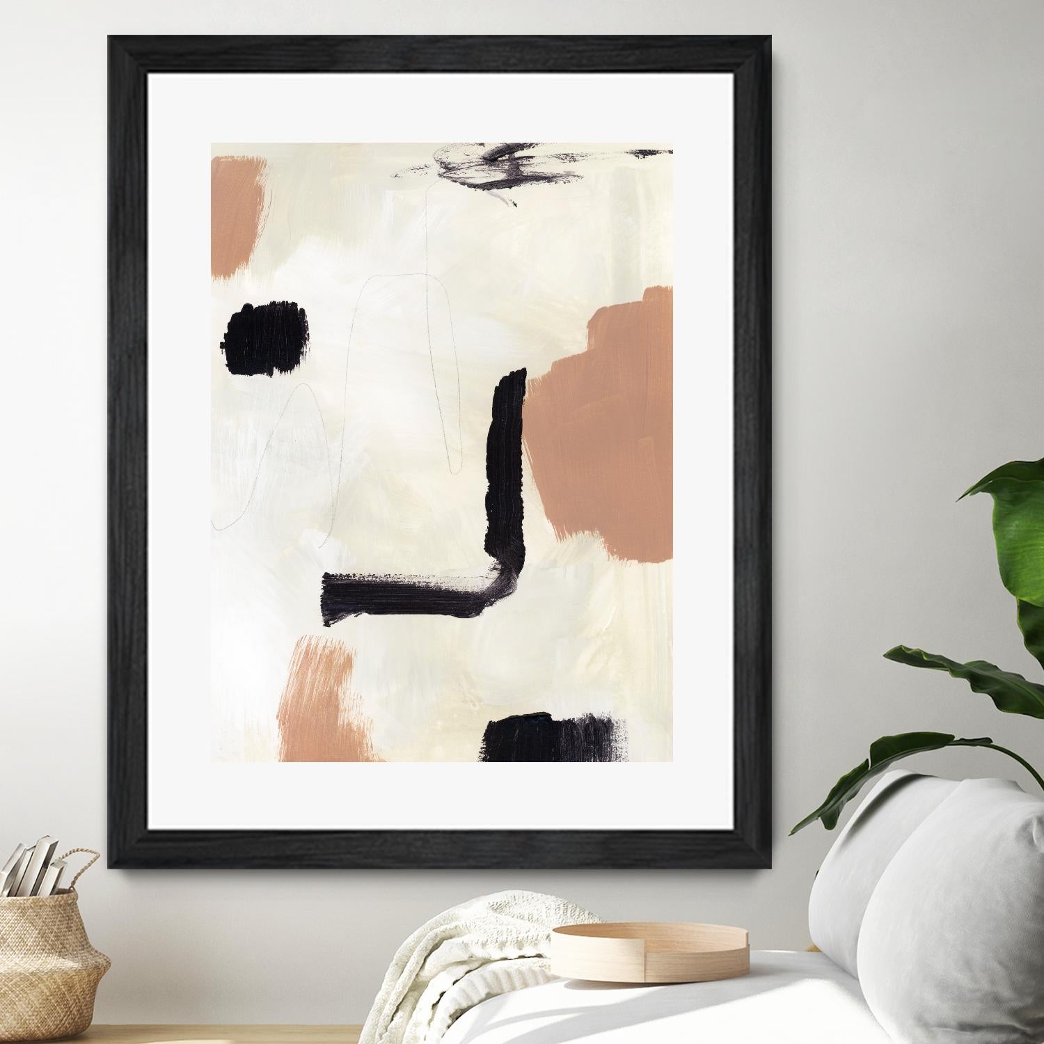 Dialogue I by Victoria Barnes on GIANT ART - beige abstract abstract 
