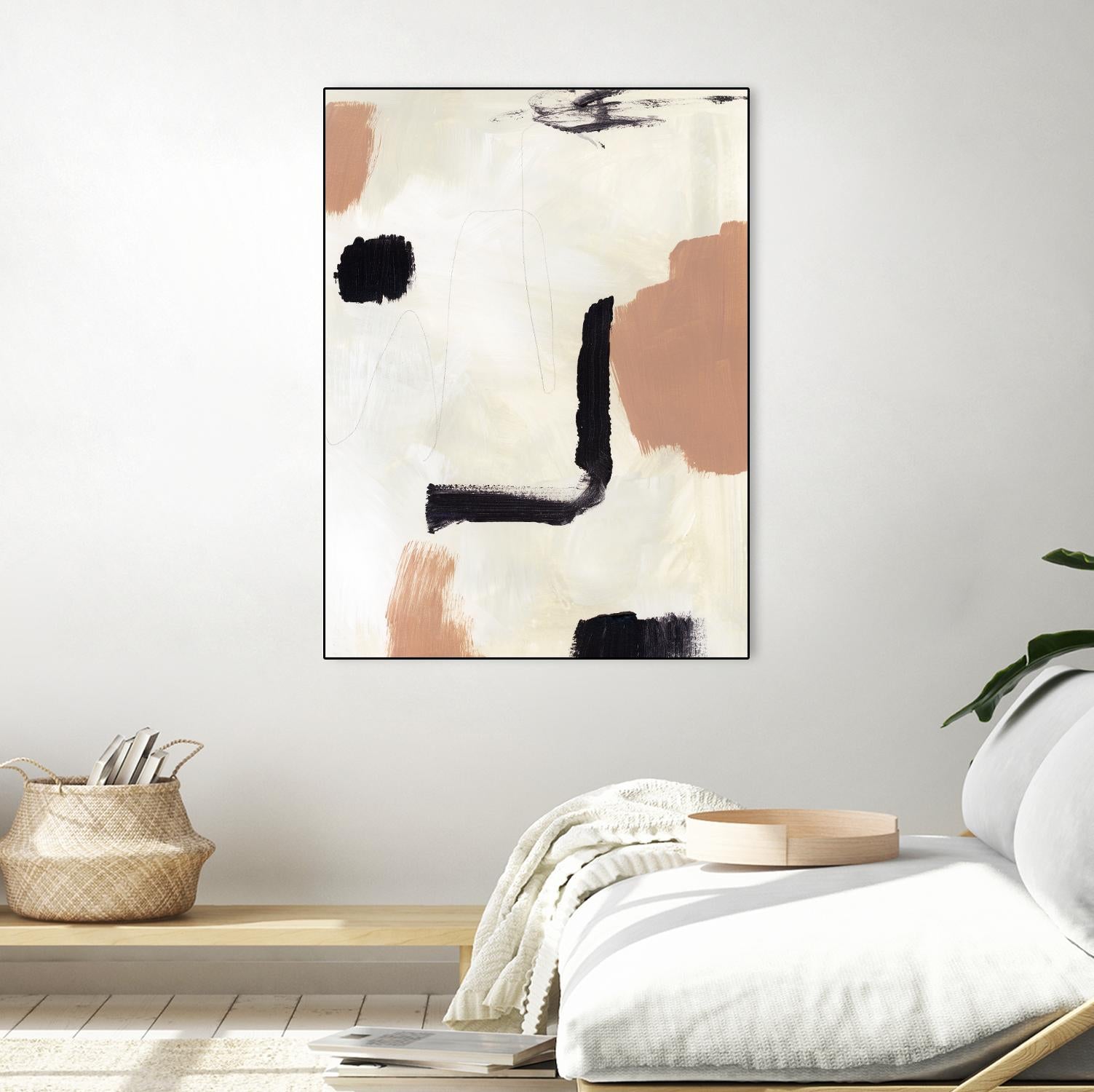 Dialogue I by Victoria Barnes on GIANT ART - beige abstract abstract 