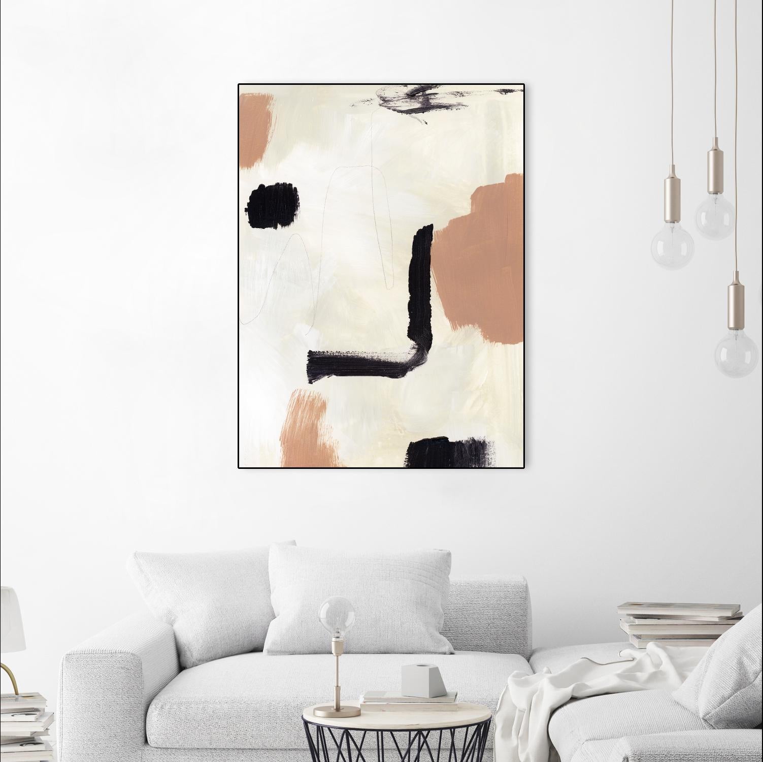 Dialogue I by Victoria Barnes on GIANT ART - beige abstract abstract 