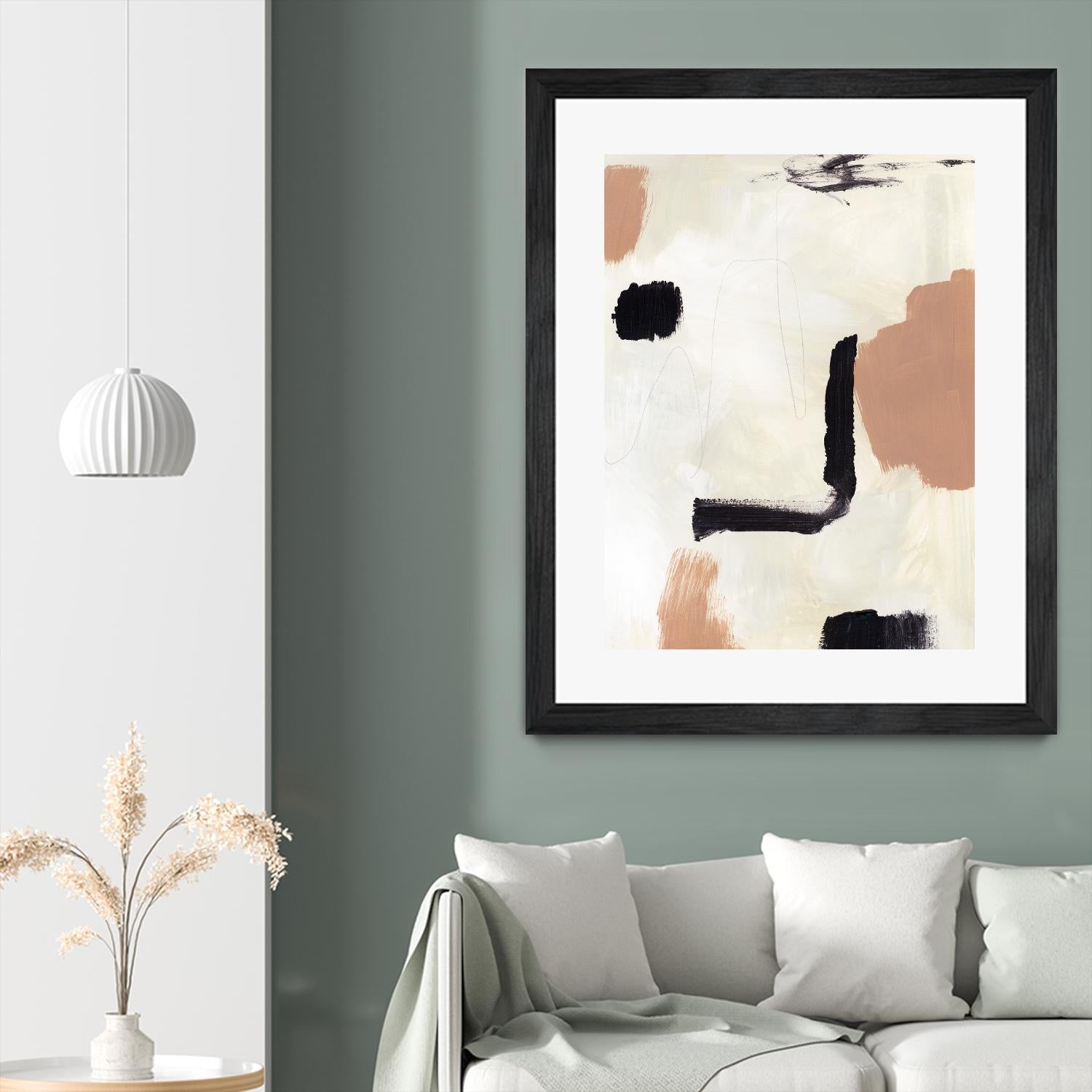 Dialogue I by Victoria Barnes on GIANT ART - beige abstract abstract 