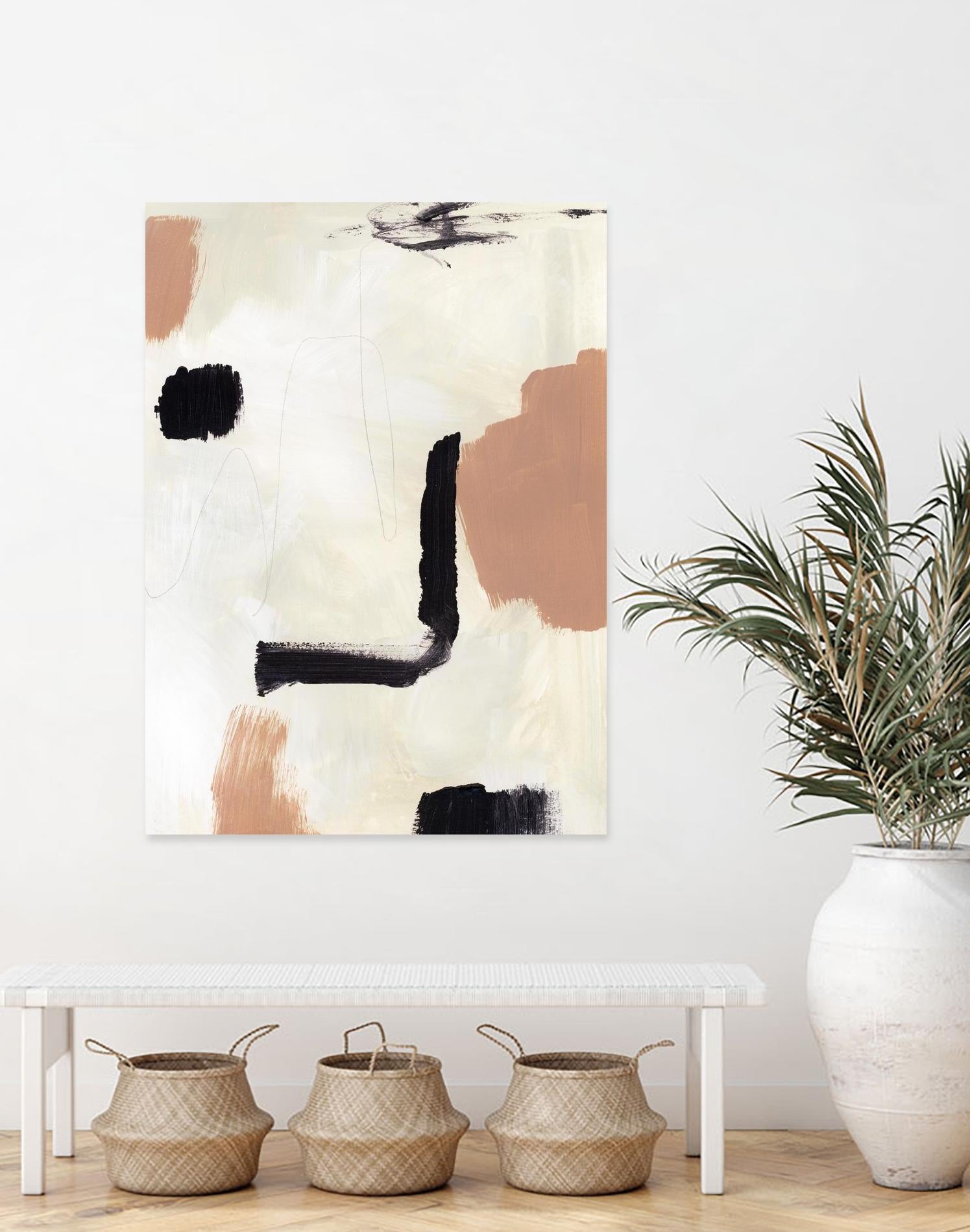 Dialogue I by Victoria Barnes on GIANT ART - beige abstract abstract 
