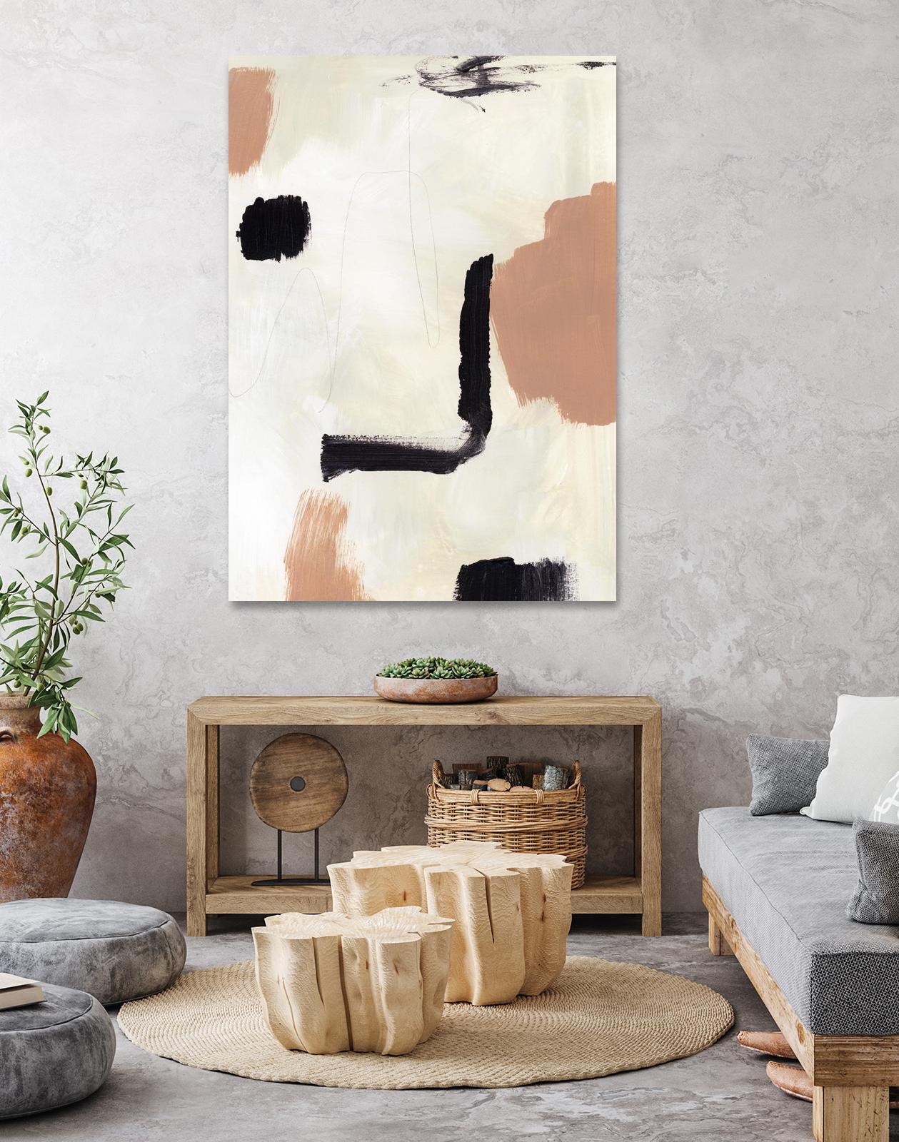 Dialogue I by Victoria Barnes on GIANT ART - beige abstract abstract 