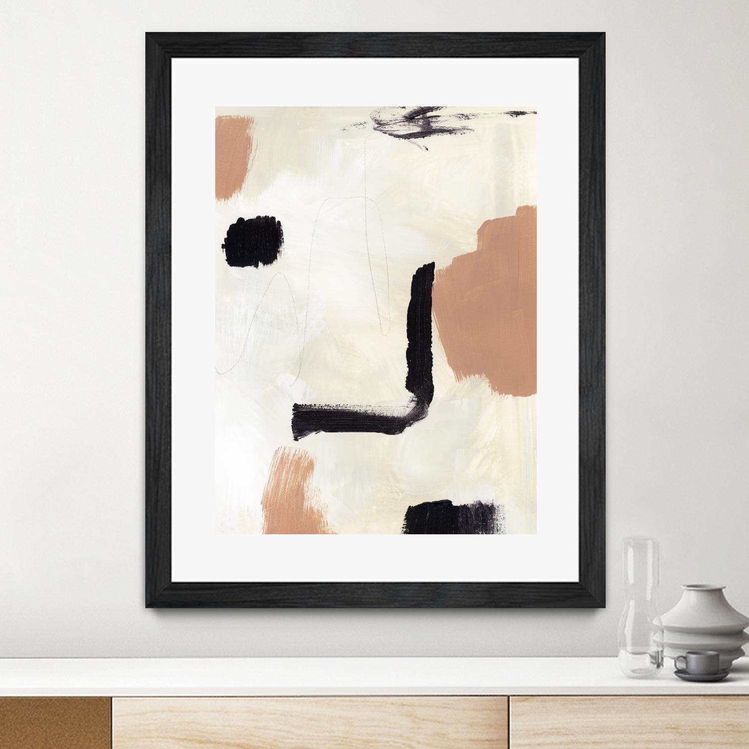 Dialogue I by Victoria Barnes on GIANT ART - beige abstract abstract 