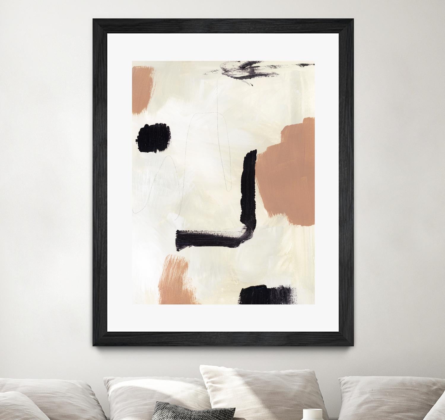 Dialogue I by Victoria Barnes on GIANT ART - beige abstract abstract 