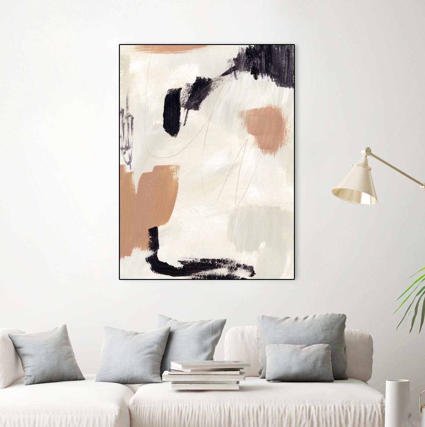 Dialogue II by Victoria Barnes on GIANT ART - grey  abstract abstract