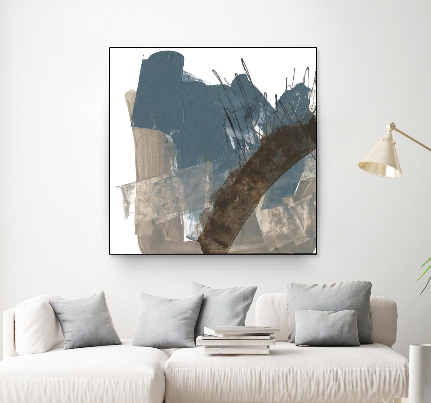 Neutral Arc I by Jennifer Goldberger on GIANT ART - white abstract abstract 