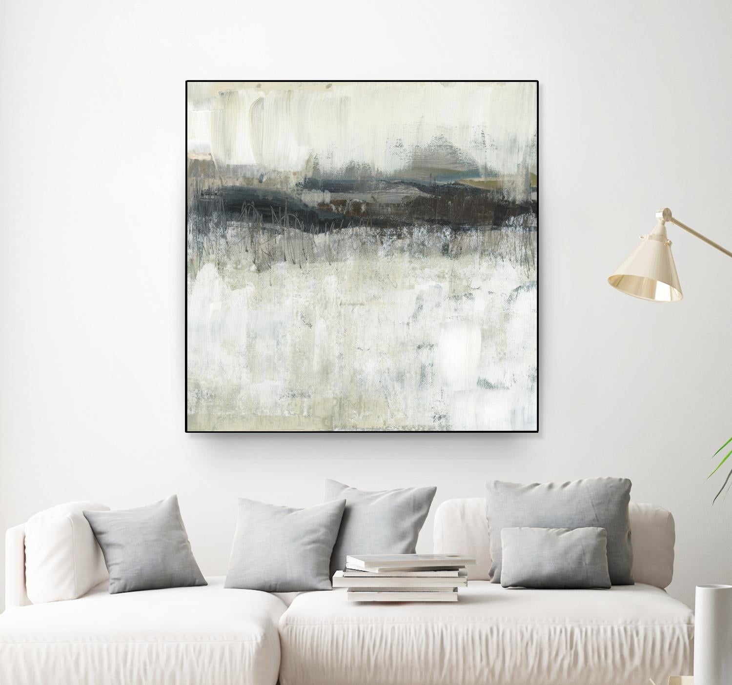Neutral Horizon Line II by Jennifer Goldberger on GIANT ART - beige abstract abstract