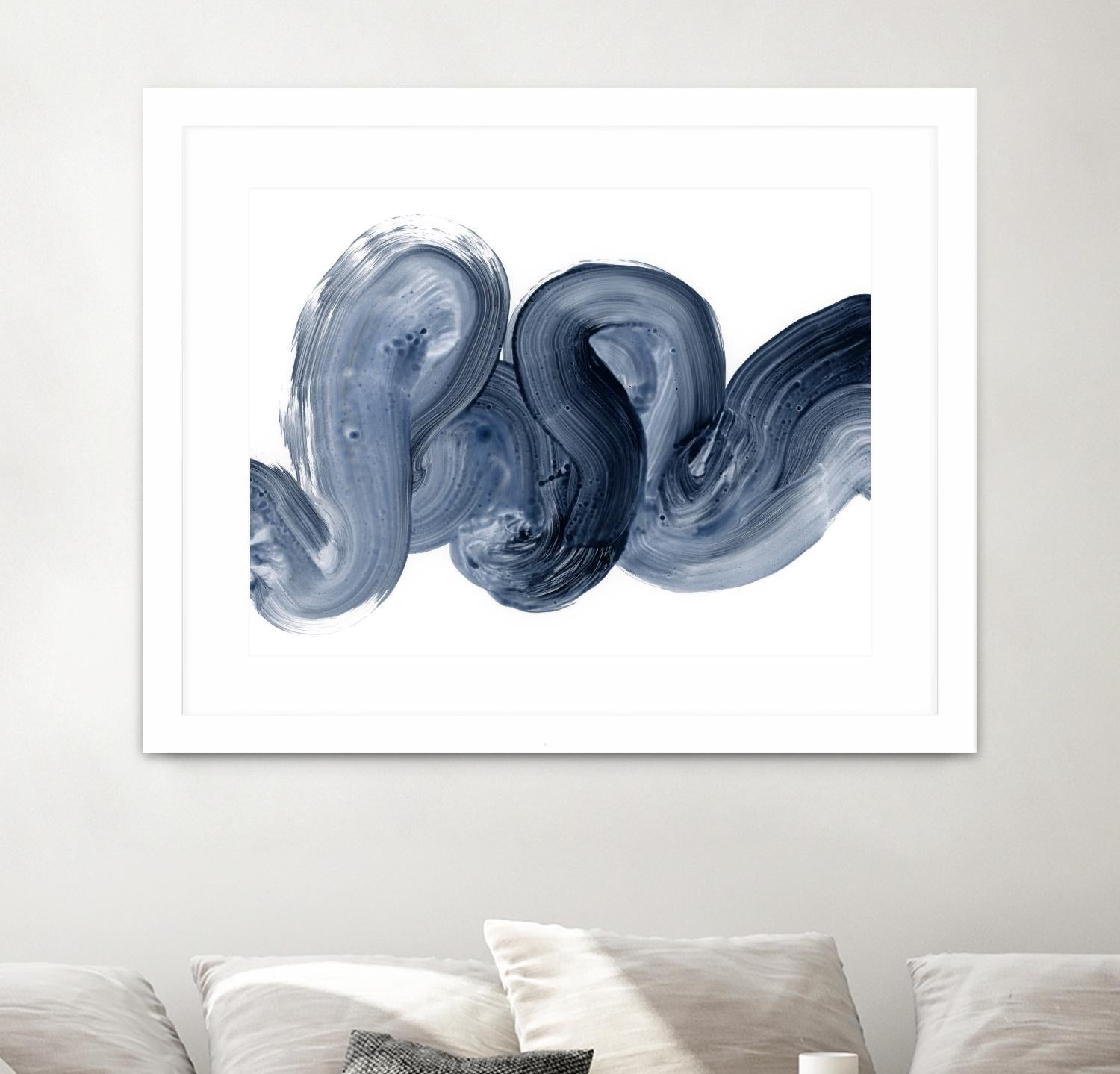 Offshore I by Victoria Barnes on GIANT ART - blue  abstract abstract