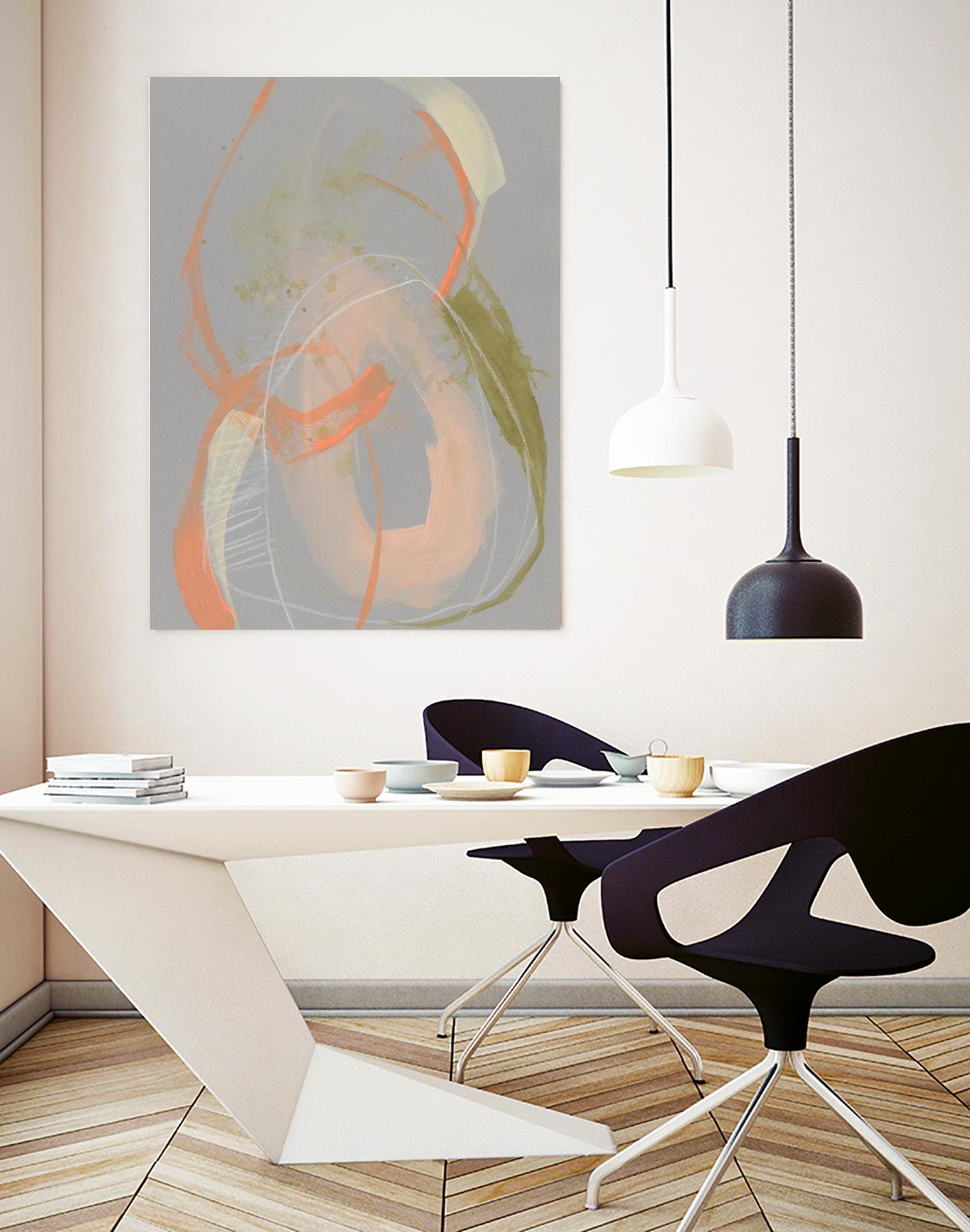 Pastel Loops I by Jennifer Goldberger on GIANT ART - orange abstract abstract