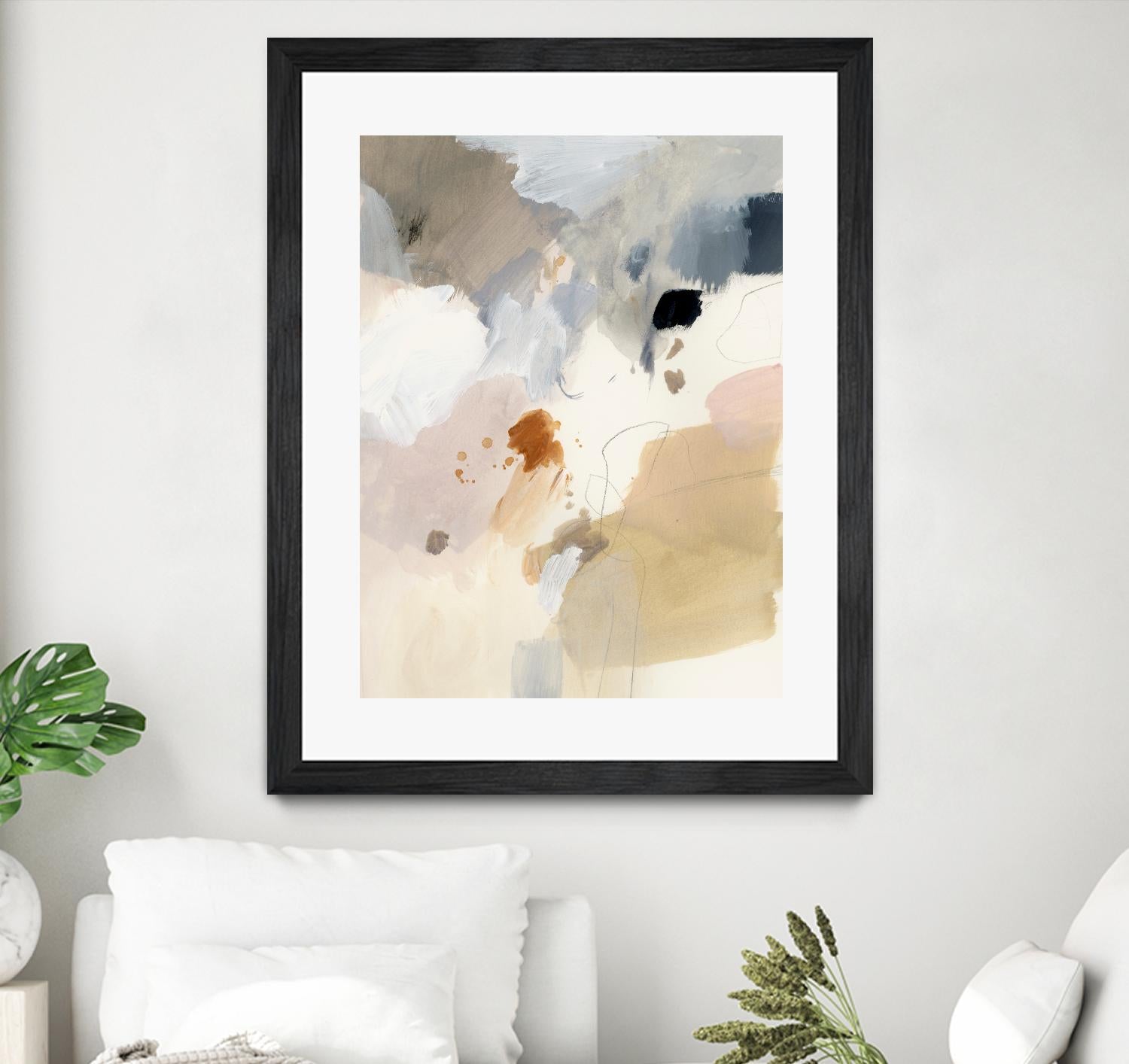 Neutral Scrawl I by Victoria Barnes on GIANT ART - beige abstract abstract