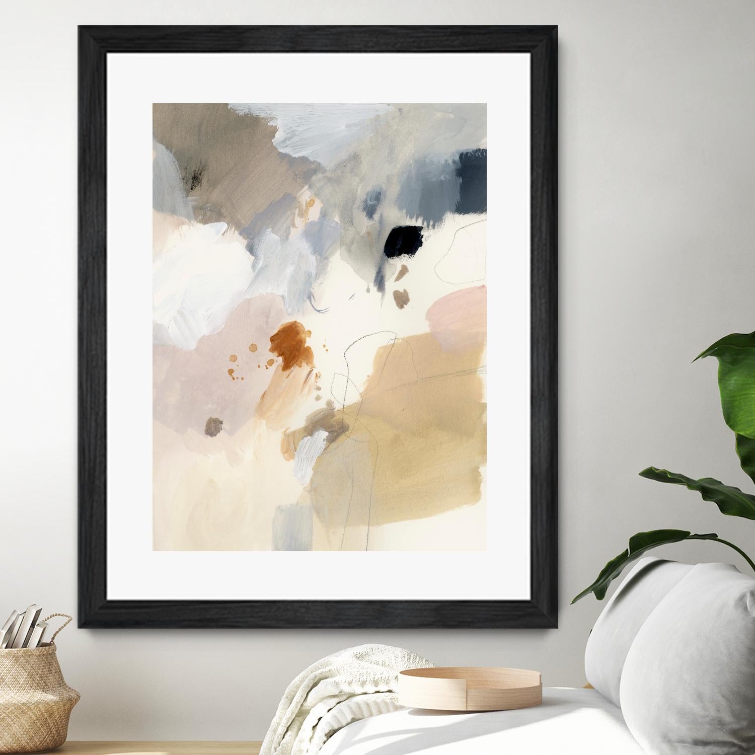Neutral Scrawl I by Victoria Barnes on GIANT ART - beige abstract abstract