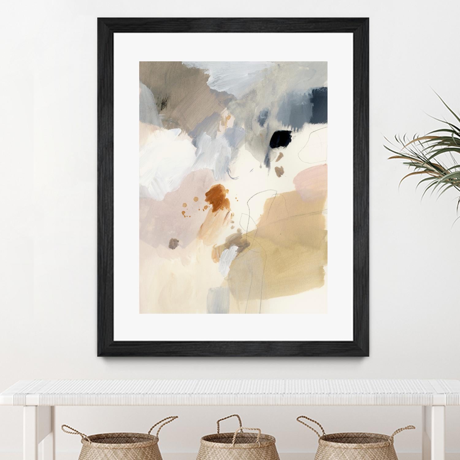 Neutral Scrawl I by Victoria Barnes on GIANT ART - beige abstract abstract