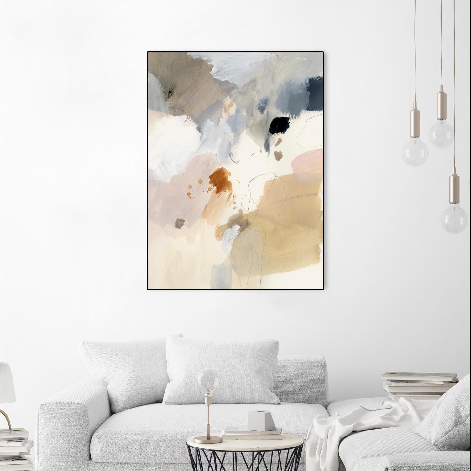 Neutral Scrawl I by Victoria Barnes on GIANT ART - beige abstract abstract