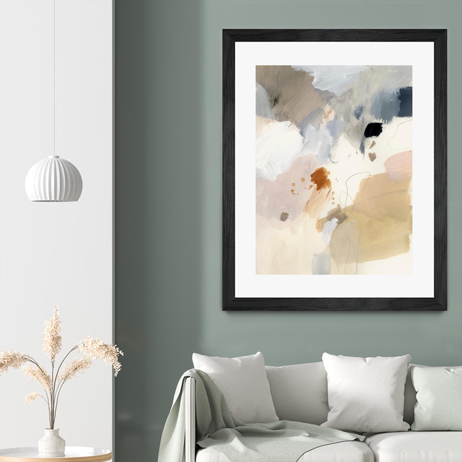 Neutral Scrawl I by Victoria Barnes on GIANT ART - beige abstract abstract