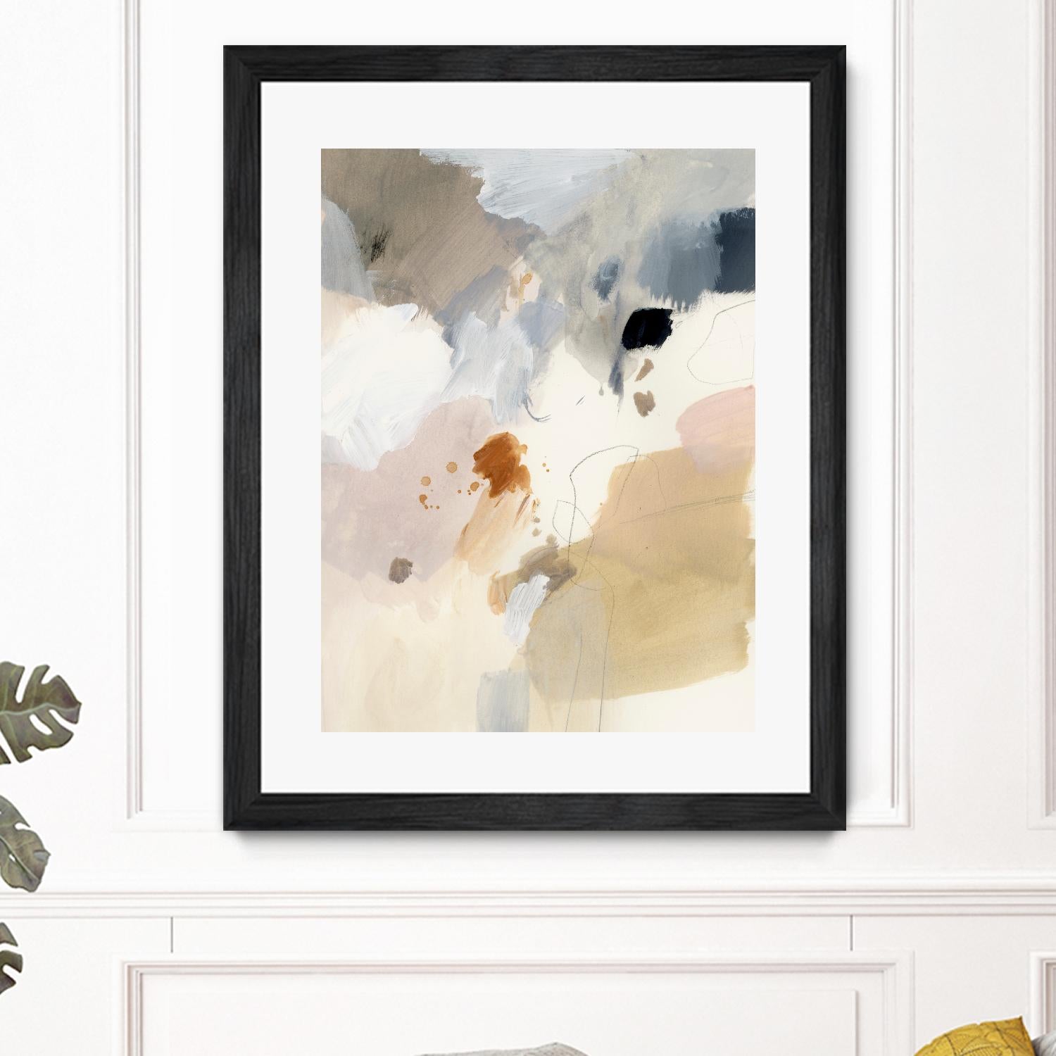 Neutral Scrawl I by Victoria Barnes on GIANT ART - beige abstract abstract