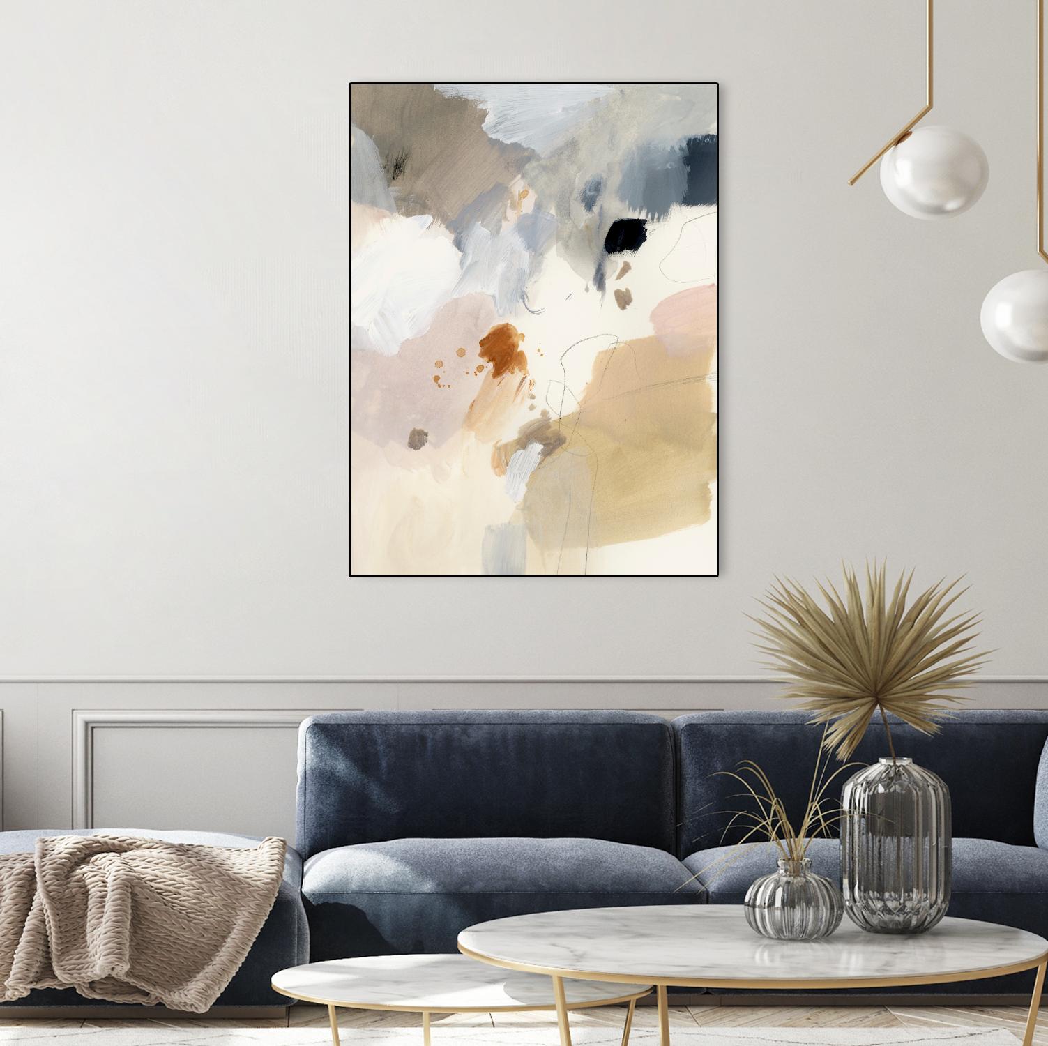 Neutral Scrawl I by Victoria Barnes on GIANT ART - beige abstract abstract