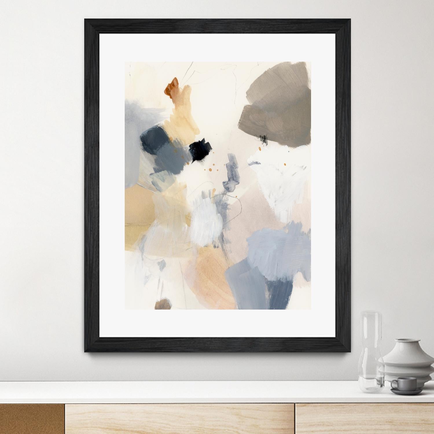 Neutral Scrawl II by Victoria Barnes on GIANT ART - grey  abstract abstract 