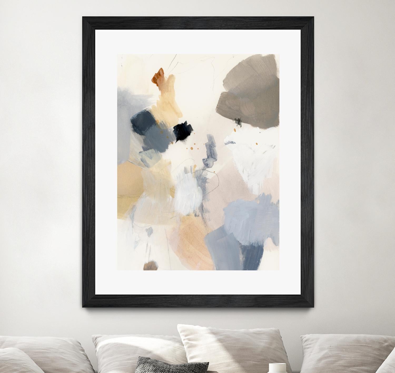 Neutral Scrawl II by Victoria Barnes on GIANT ART - grey  abstract abstract 