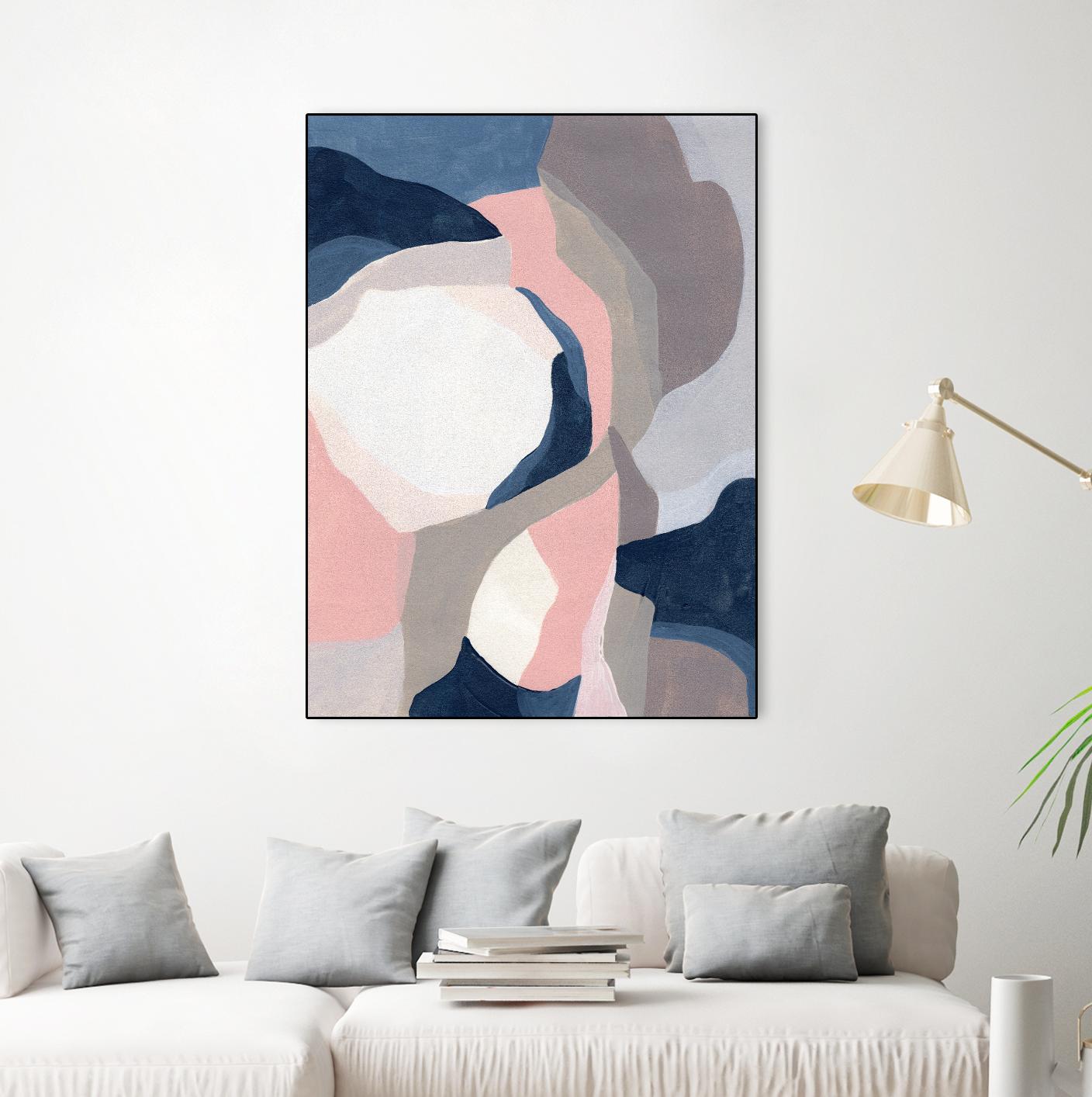 Intertwined Tones II by June Vess on GIANT ART - pink abstract abstract 