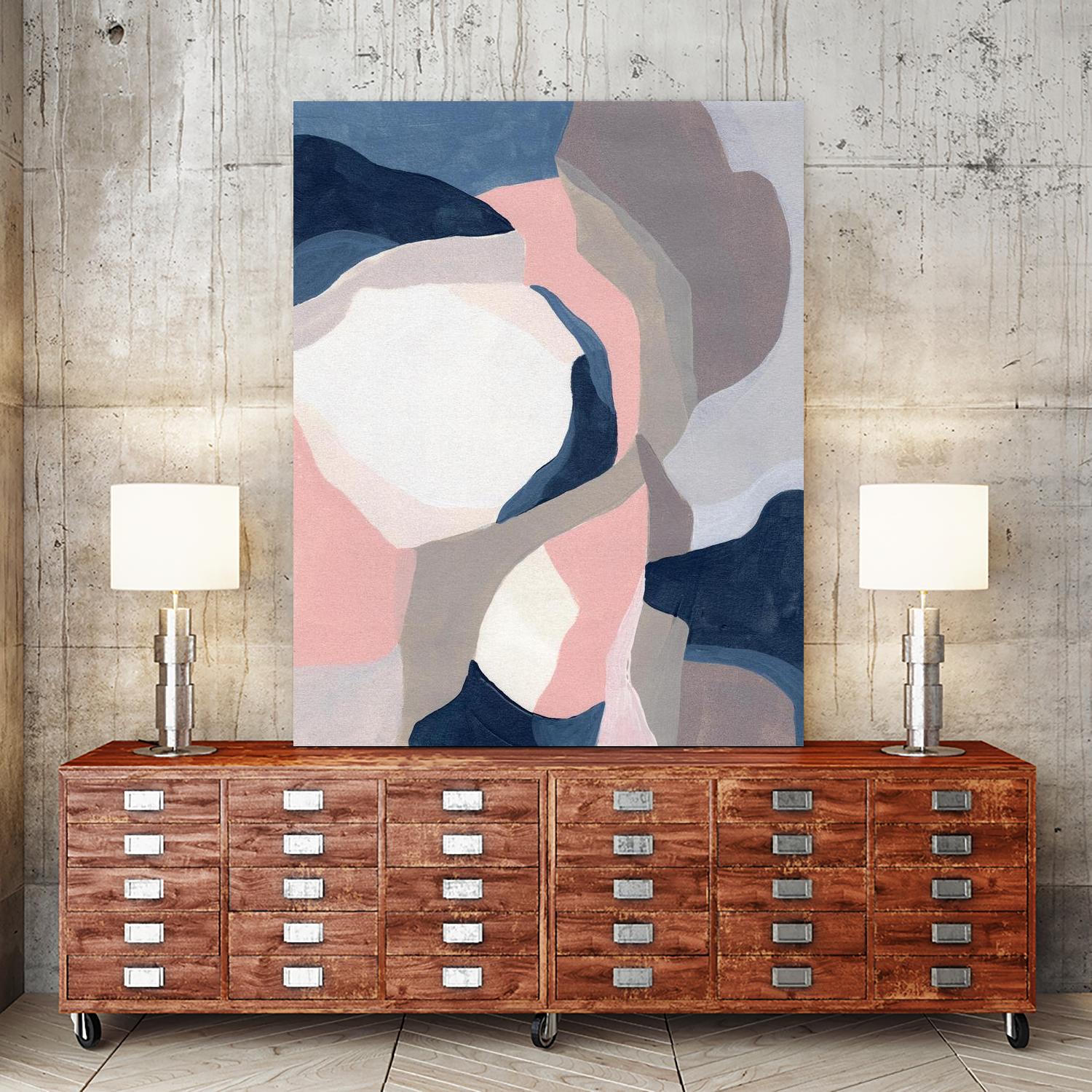 Intertwined Tones II by June Vess on GIANT ART - pink abstract abstract 