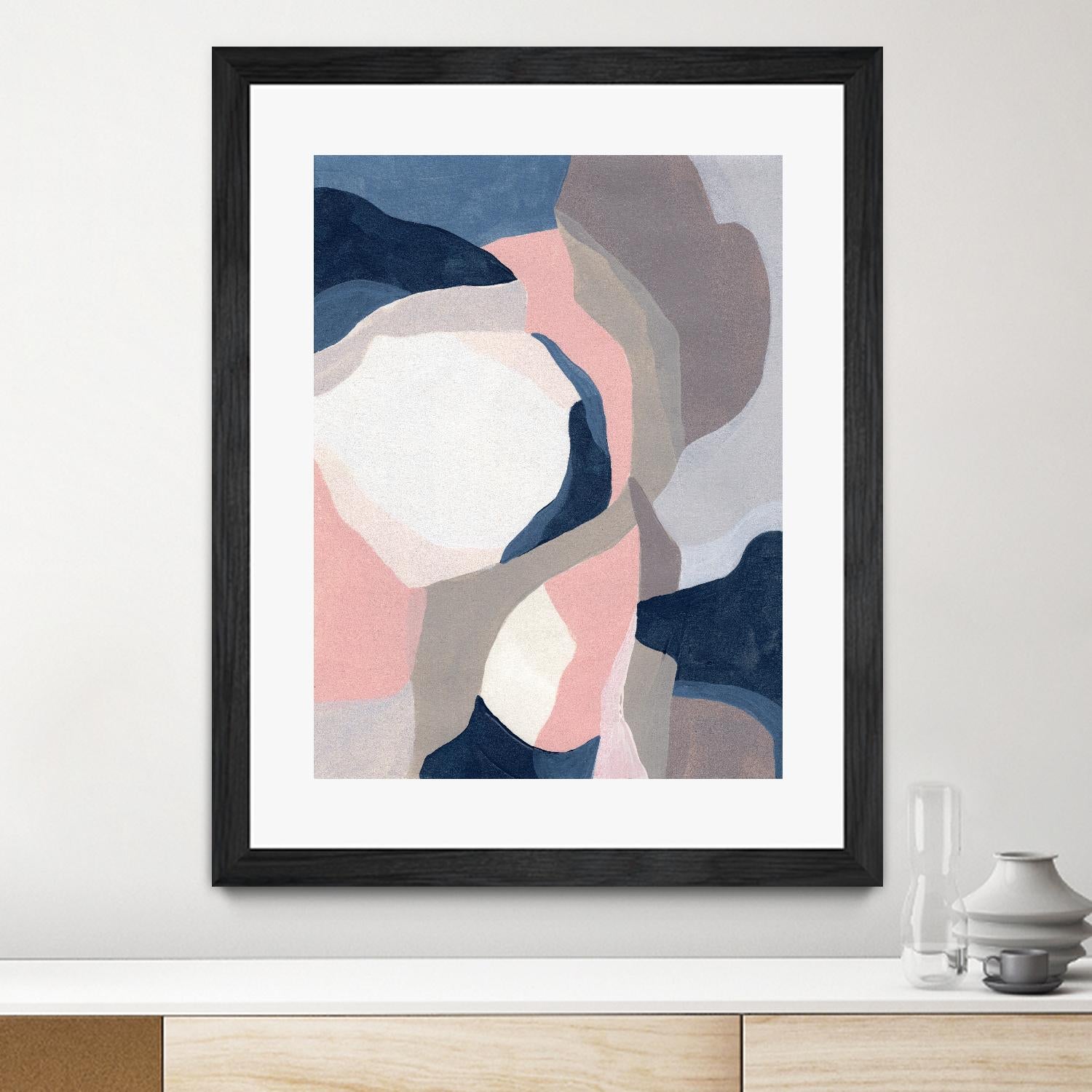 Intertwined Tones II by June Vess on GIANT ART - pink abstract abstract 