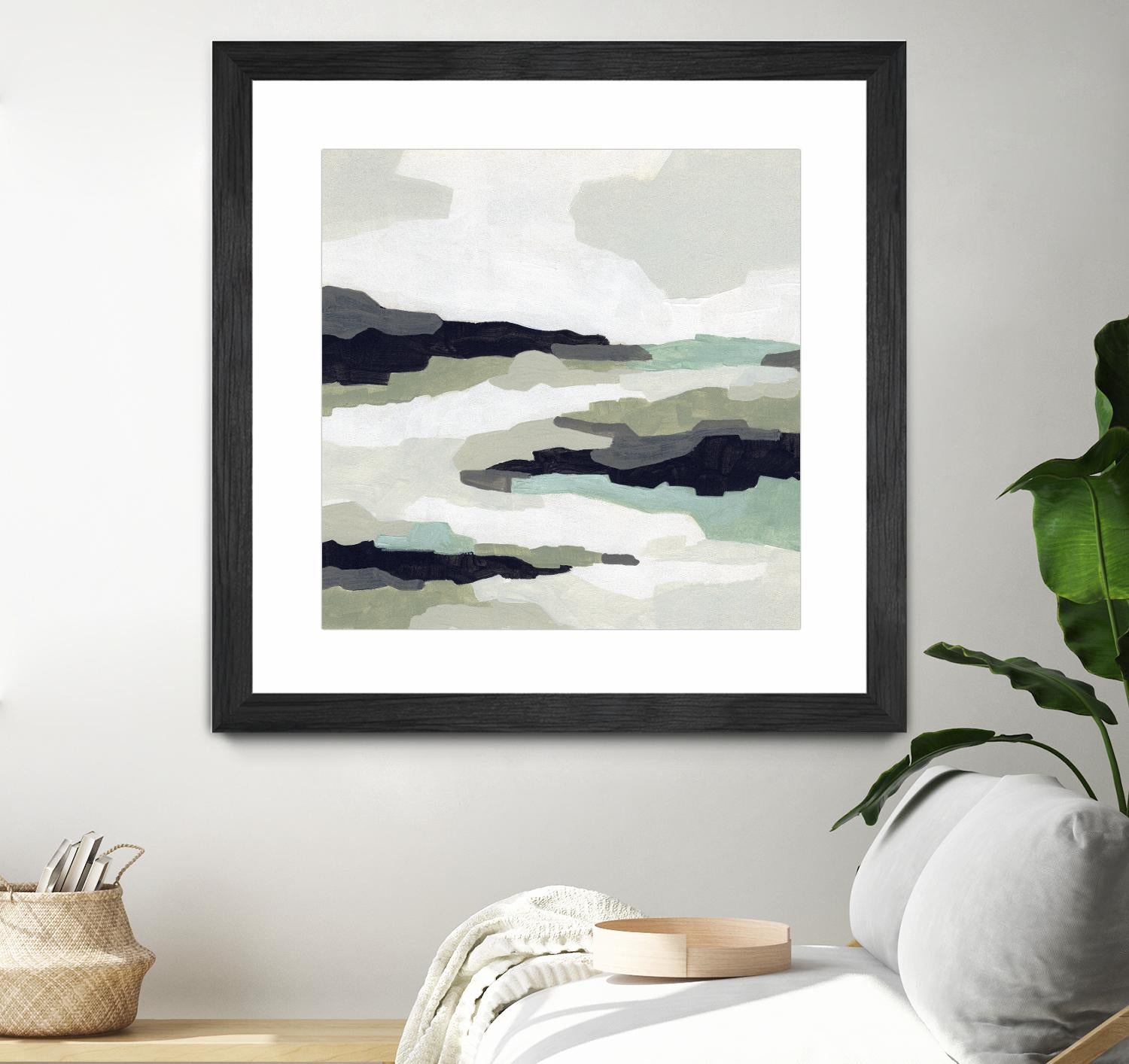 Mint Mesa II by June Vess on GIANT ART - grey  abstract abstract 