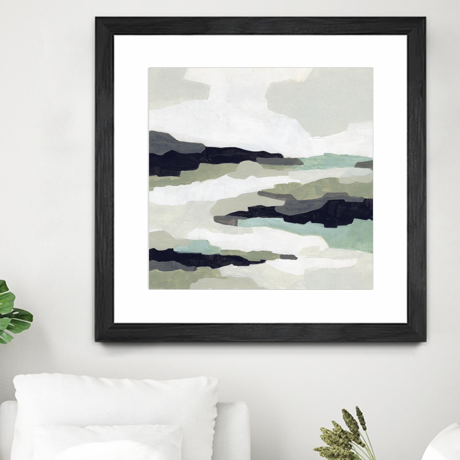 Mint Mesa II by June Vess on GIANT ART - grey  abstract abstract 