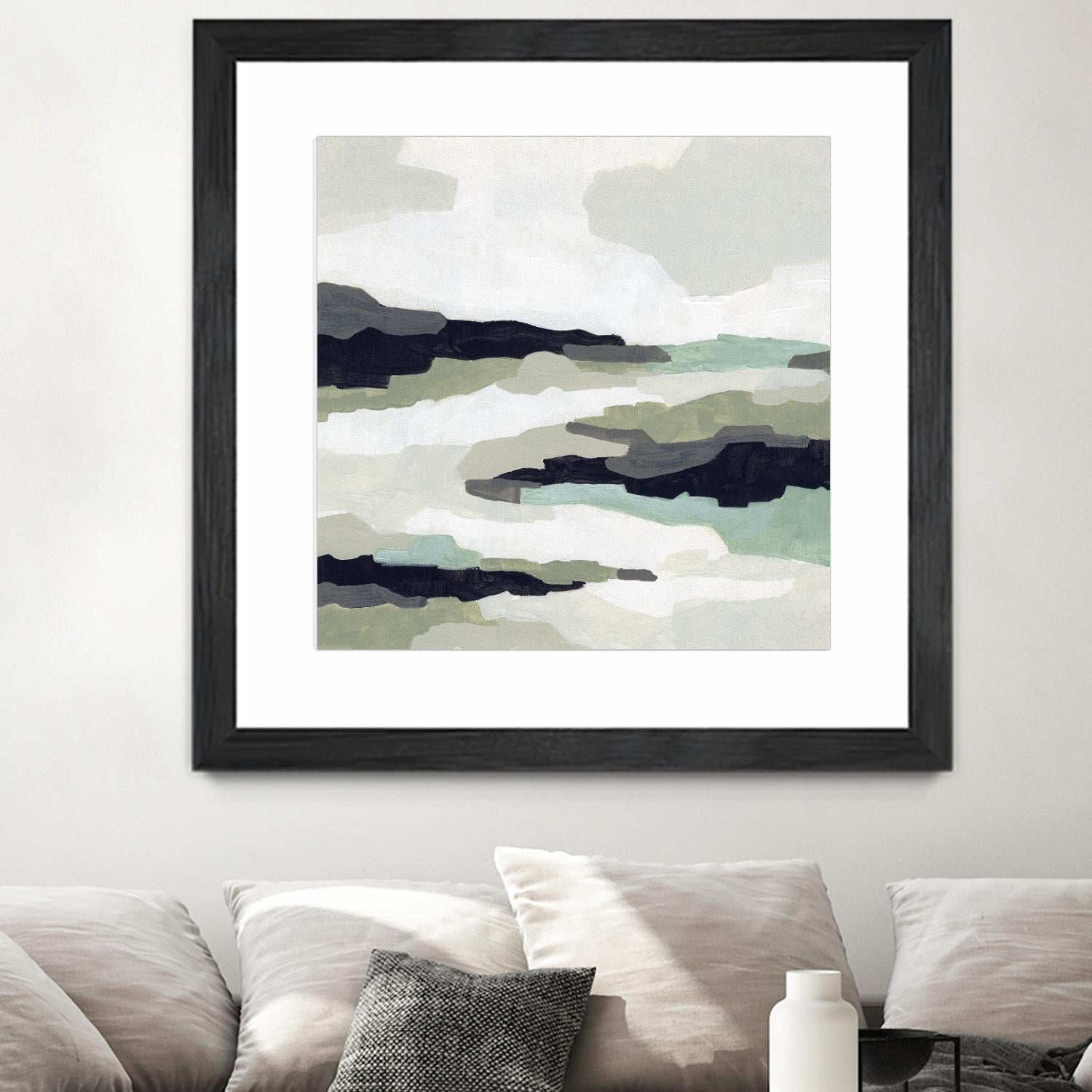 Mint Mesa II by June Vess on GIANT ART - grey  abstract abstract 