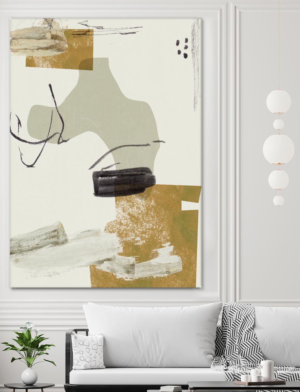 Over the Line IV by Melissa Wang on GIANT ART - beige abstract abstract