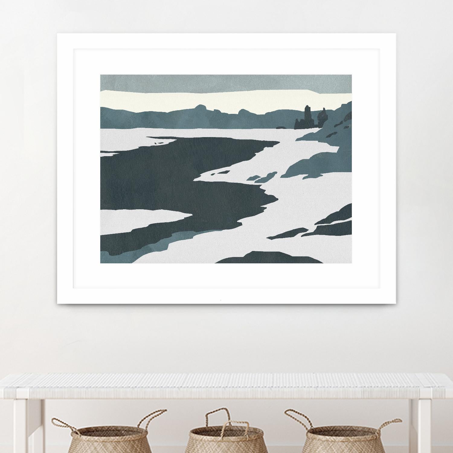 Cutter Island IV by Jacob Green on GIANT ART - green landscapes & seascapes abstract 