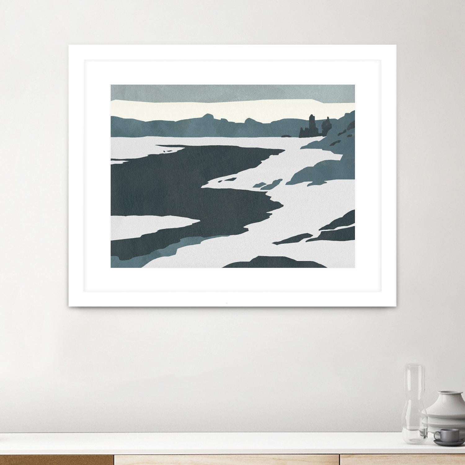 Cutter Island IV by Jacob Green on GIANT ART - green landscapes & seascapes abstract 