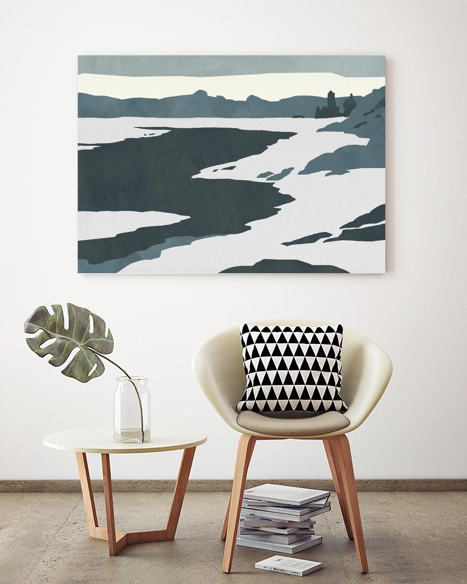 Cutter Island IV by Jacob Green on GIANT ART - green landscapes & seascapes abstract 