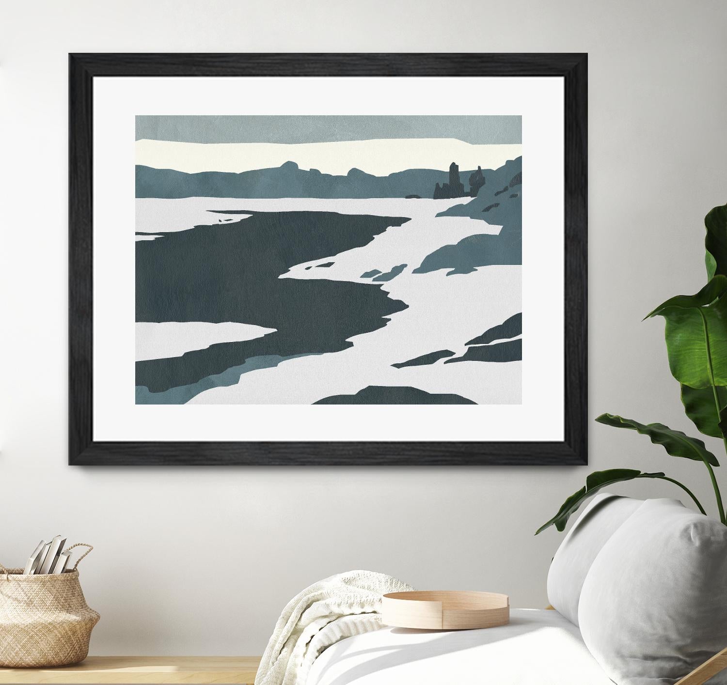 Cutter Island IV by Jacob Green on GIANT ART - green landscapes & seascapes abstract 