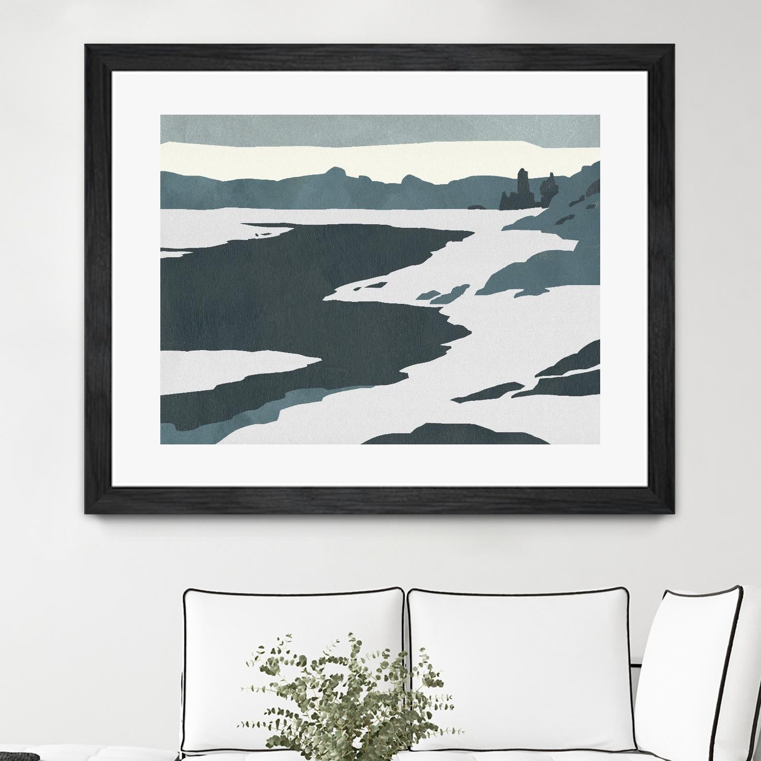 Cutter Island IV by Jacob Green on GIANT ART - green landscapes & seascapes abstract 