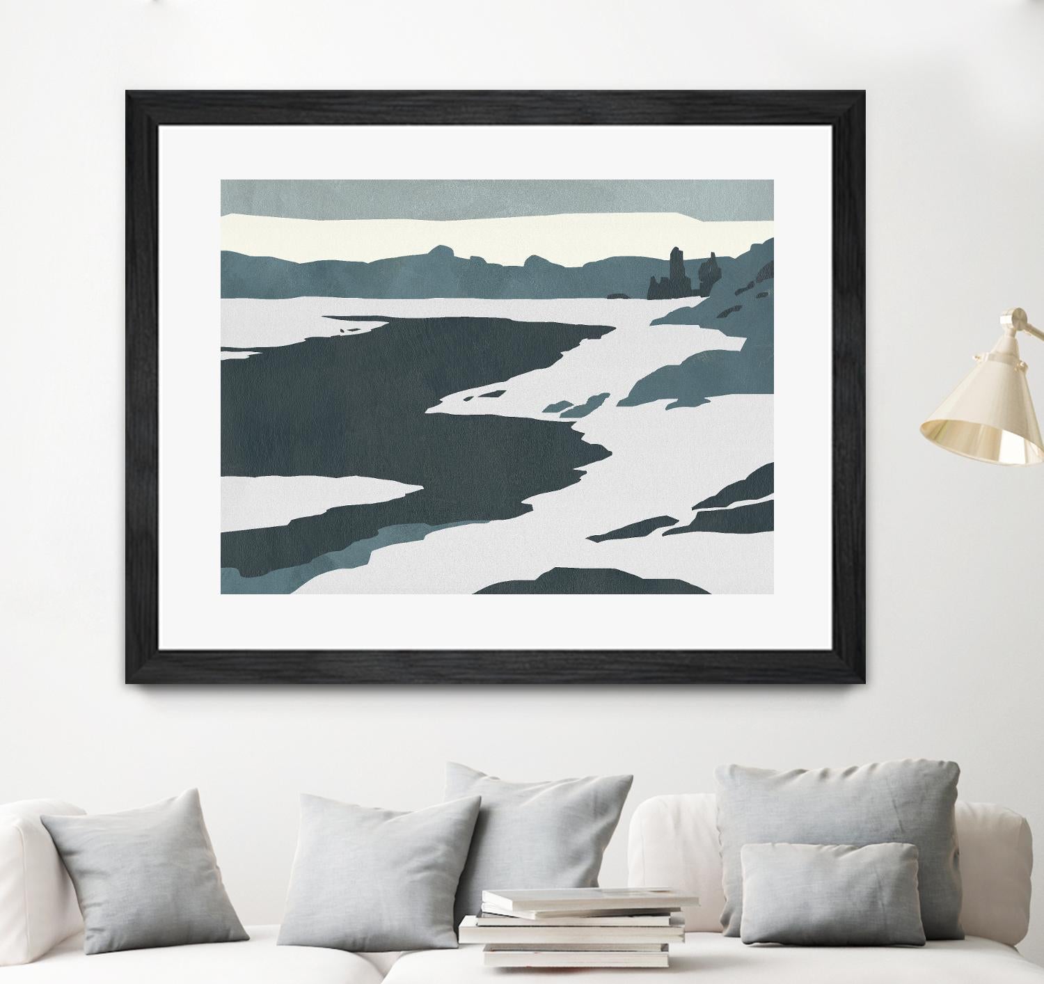 Cutter Island IV by Jacob Green on GIANT ART - green landscapes & seascapes abstract 
