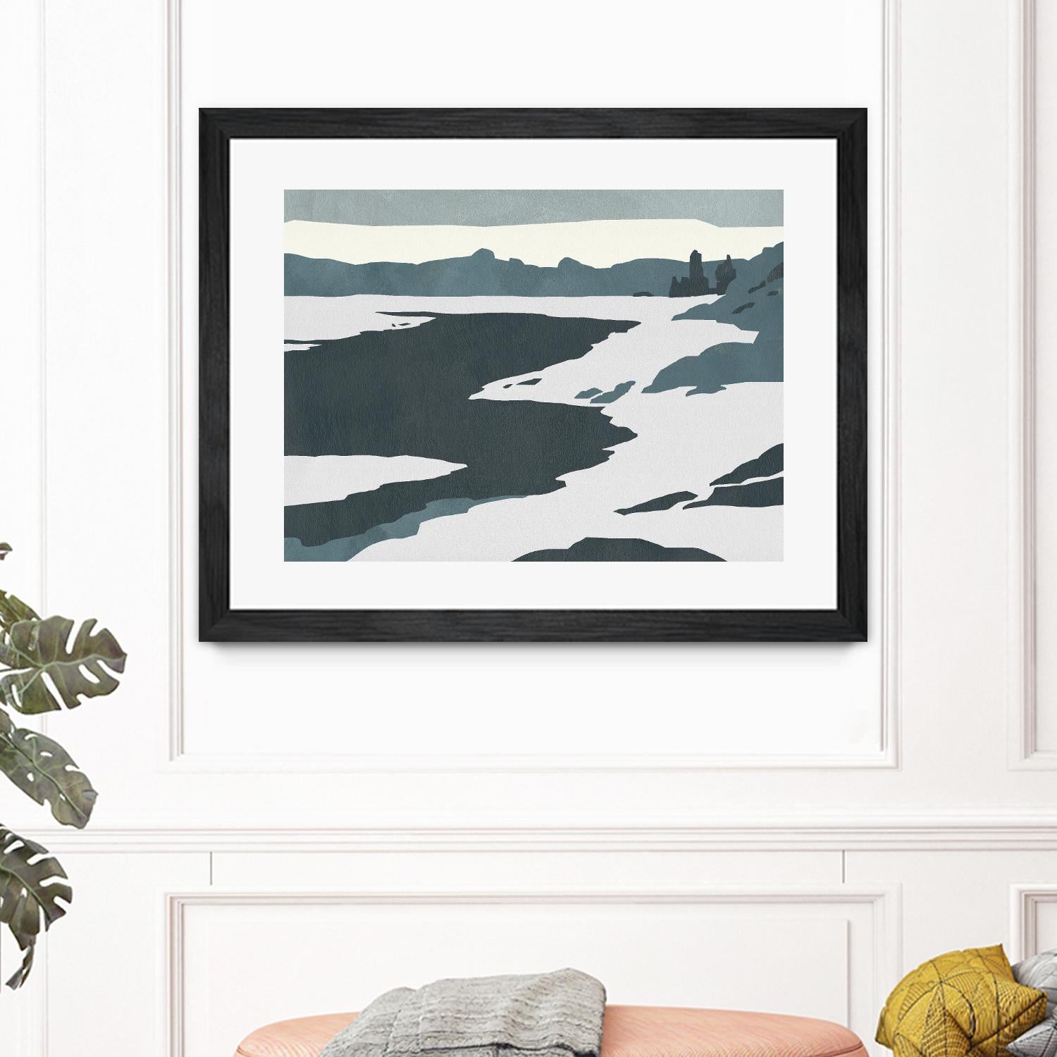 Cutter Island IV by Jacob Green on GIANT ART - green landscapes & seascapes abstract 